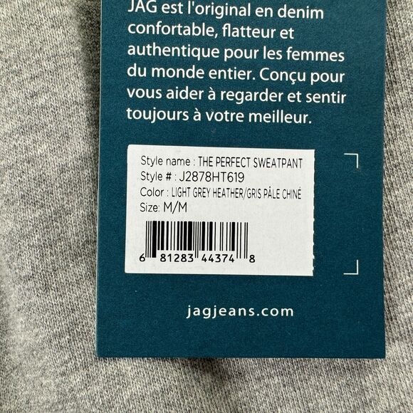 Jag Womens The Perfect Highrise Relaxed Sweatpants Gray M - Picture 4 of 5